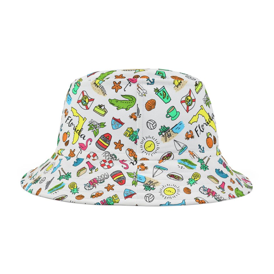 Summer Tropical Bucket Hat, Gift for Her, Gift for Him