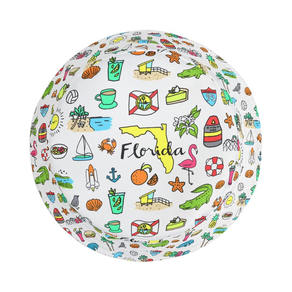 Summer Tropical Bucket Hat, Gift for Her, Gift for Him