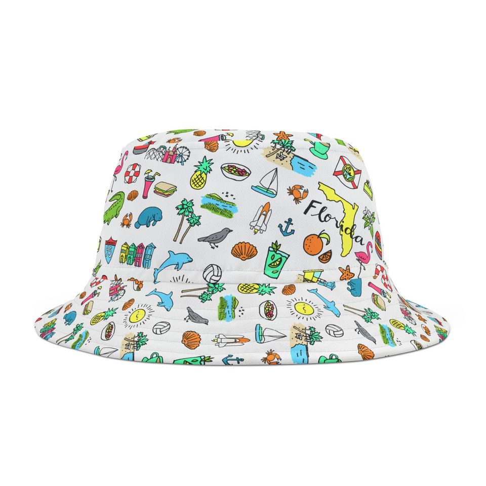 Summer Tropical Bucket Hat, Gift for Her, Gift for Him