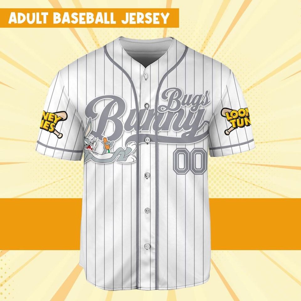 Custom Looney Tune Bugs Bunny Simple Baseball, Cartoon Team Outfit
