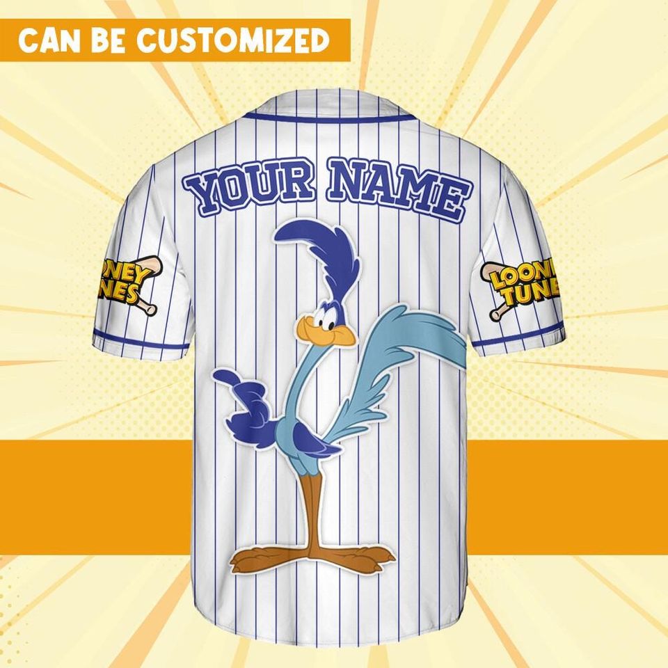 Custom Looney Road Runner Simple Baseball, Cartoon Team Outfit
