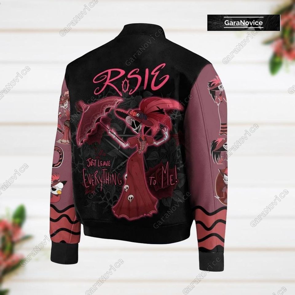 Hazbin Hotel Baseball Jacket, Hazbin Hotel Varsity Jacket