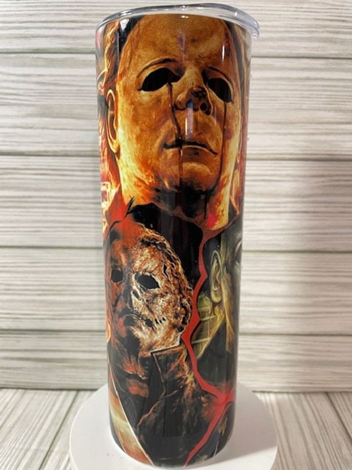 Michael Myers Faces 20 oz Sublimated Tumbler