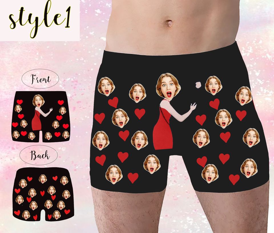 Personalized Boxers for Husband/Boyfriend, Popular Anniversary/Birthday/Wedding Gift