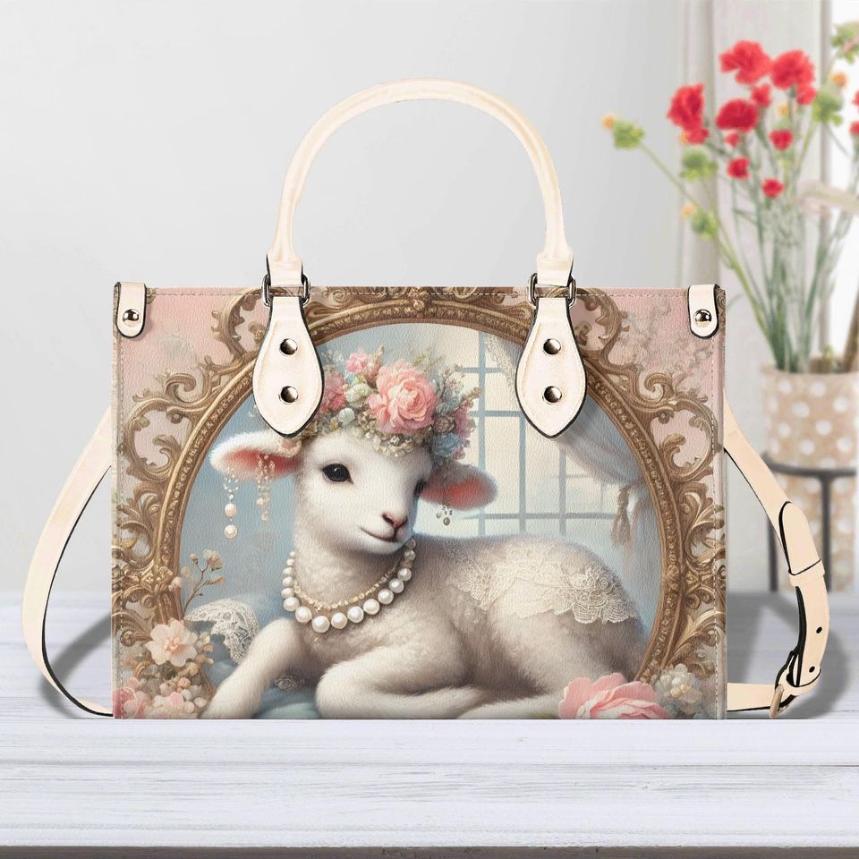 Lamb Women's leather handbag | Women's Day Gift | Gift For Mom
