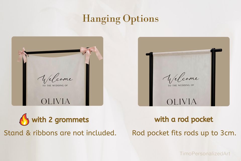 Custom Linen Wedding Sign, Fabric Wedding Sign, Custom Welcome Sign, Linen Wedding Banner, Wedding Decoration, Engagement Party Sign