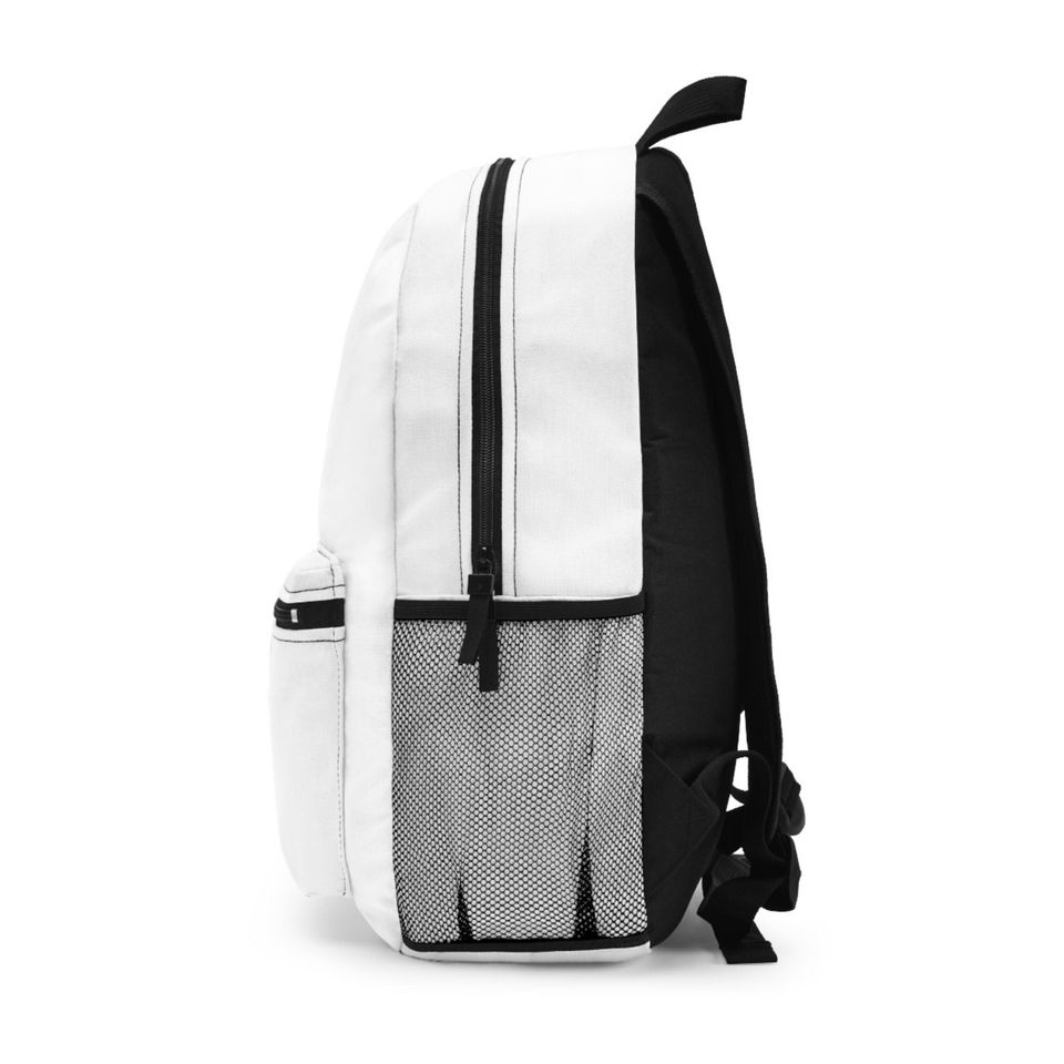 Personalized Preppy Labubu Backpack - White Back to School Bag for Girls