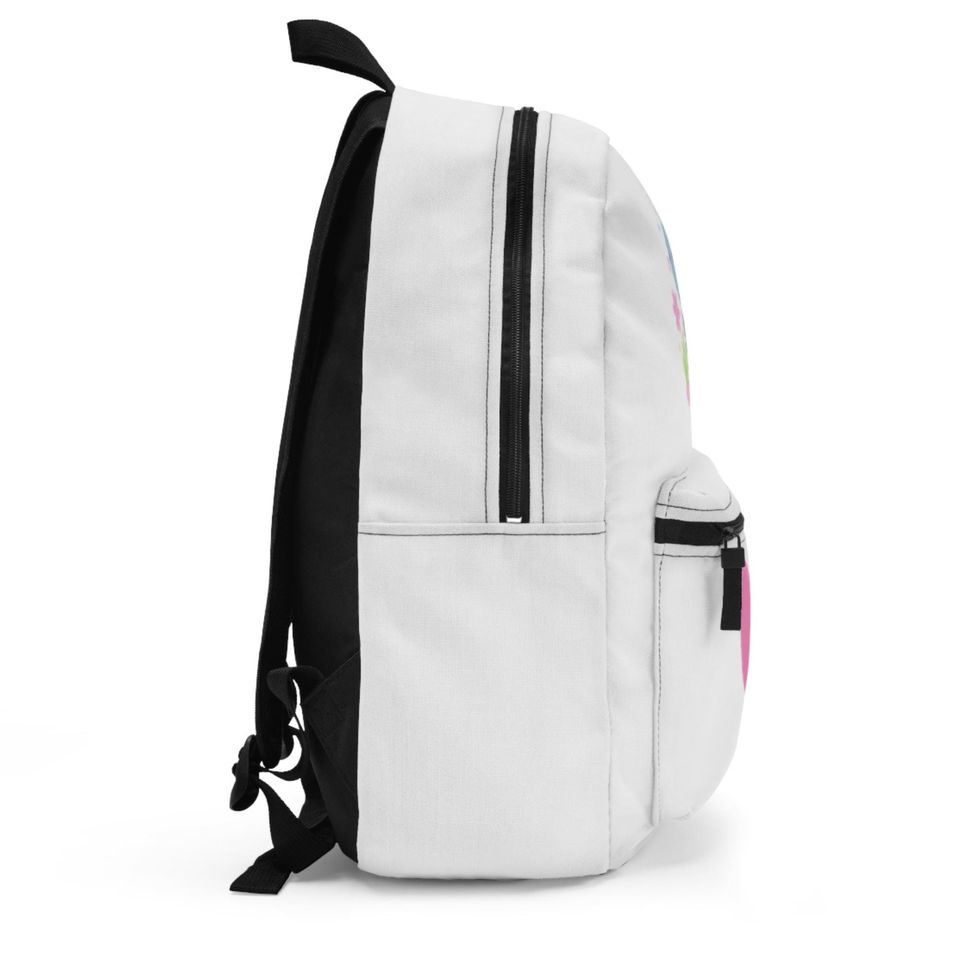 Personalized Preppy Labubu Backpack - White Back to School Bag for Girls