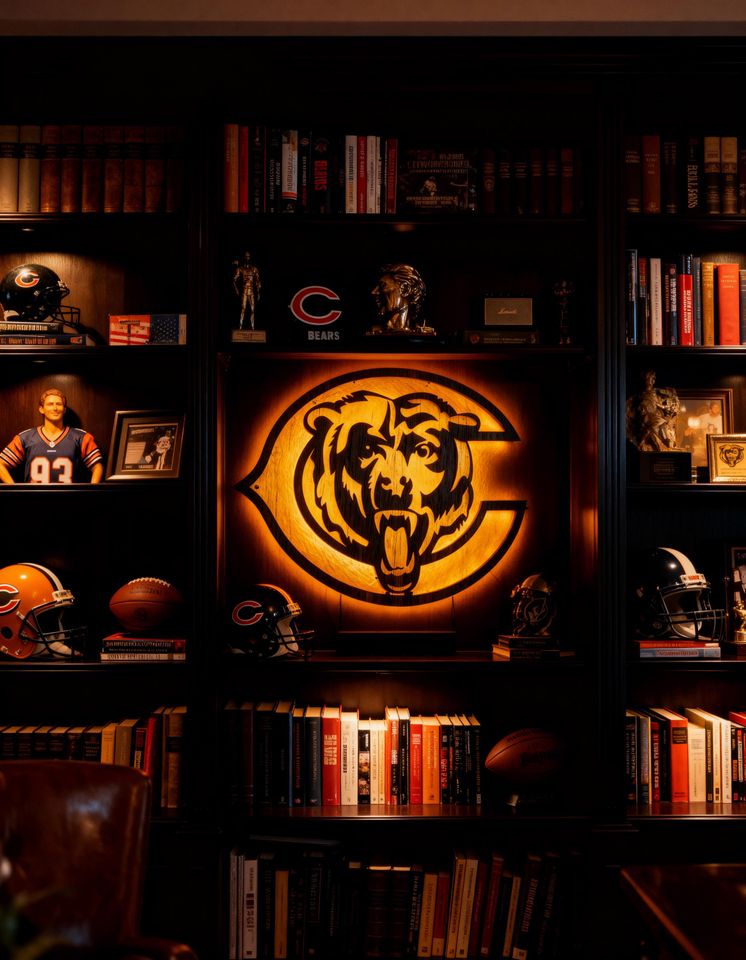 Chicago Bears LED Metal Wall Decor Rainbow Light Sign