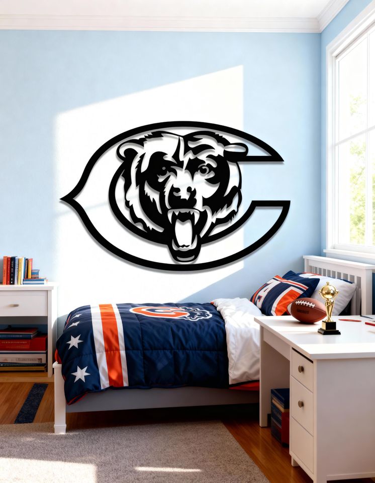 Chicago Bears LED Metal Wall Decor Rainbow Light Sign