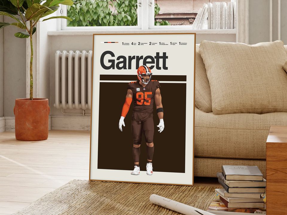 Myles Garrett Wall Decor Poster, American Football Player Poster