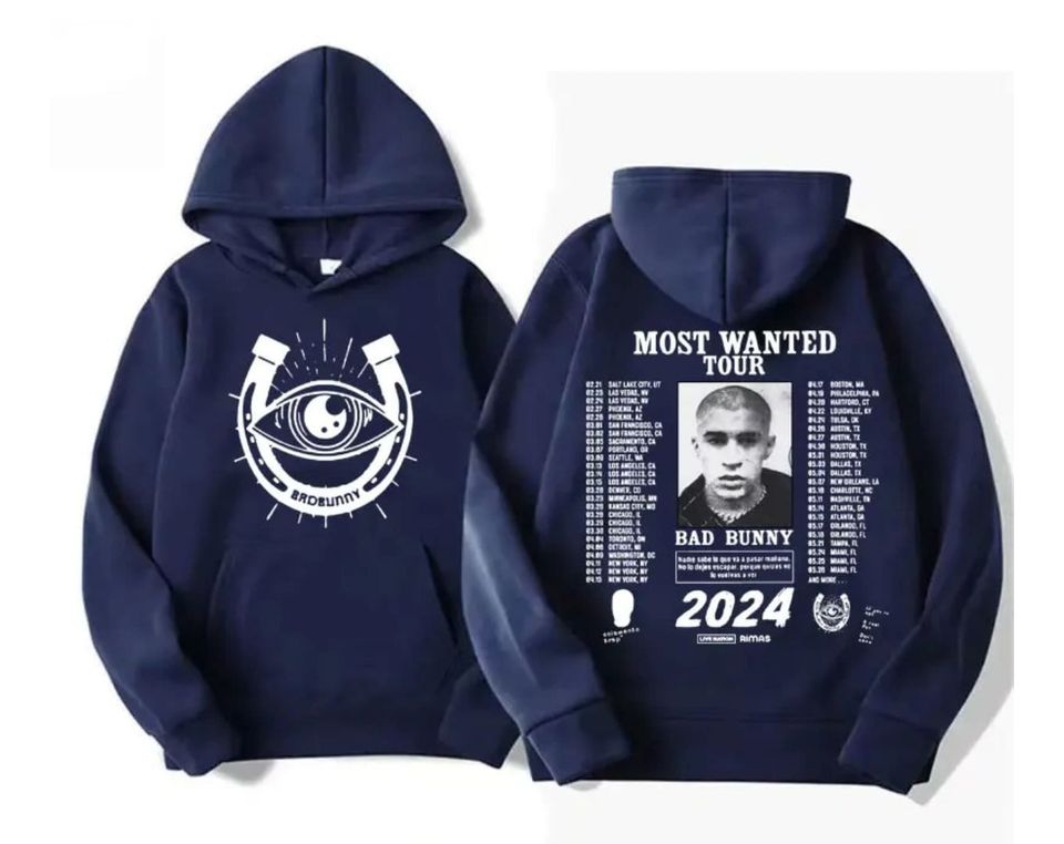 Oversized Hoodie Bad Bunny 2024 Most Wanted Tour