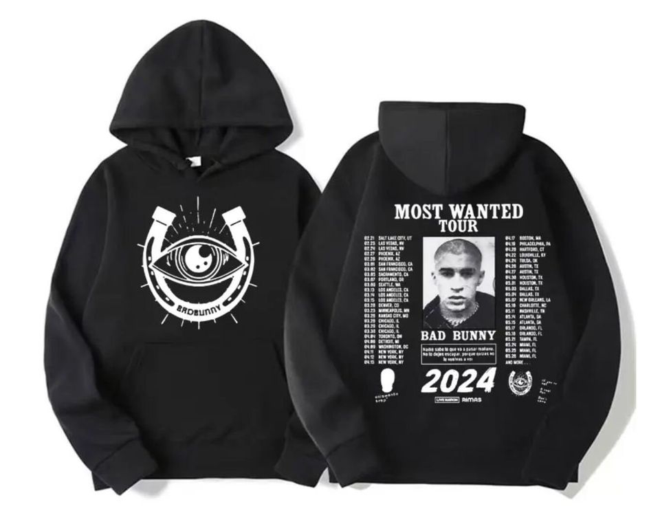 Oversized Hoodie Bad Bunny 2024 Most Wanted Tour