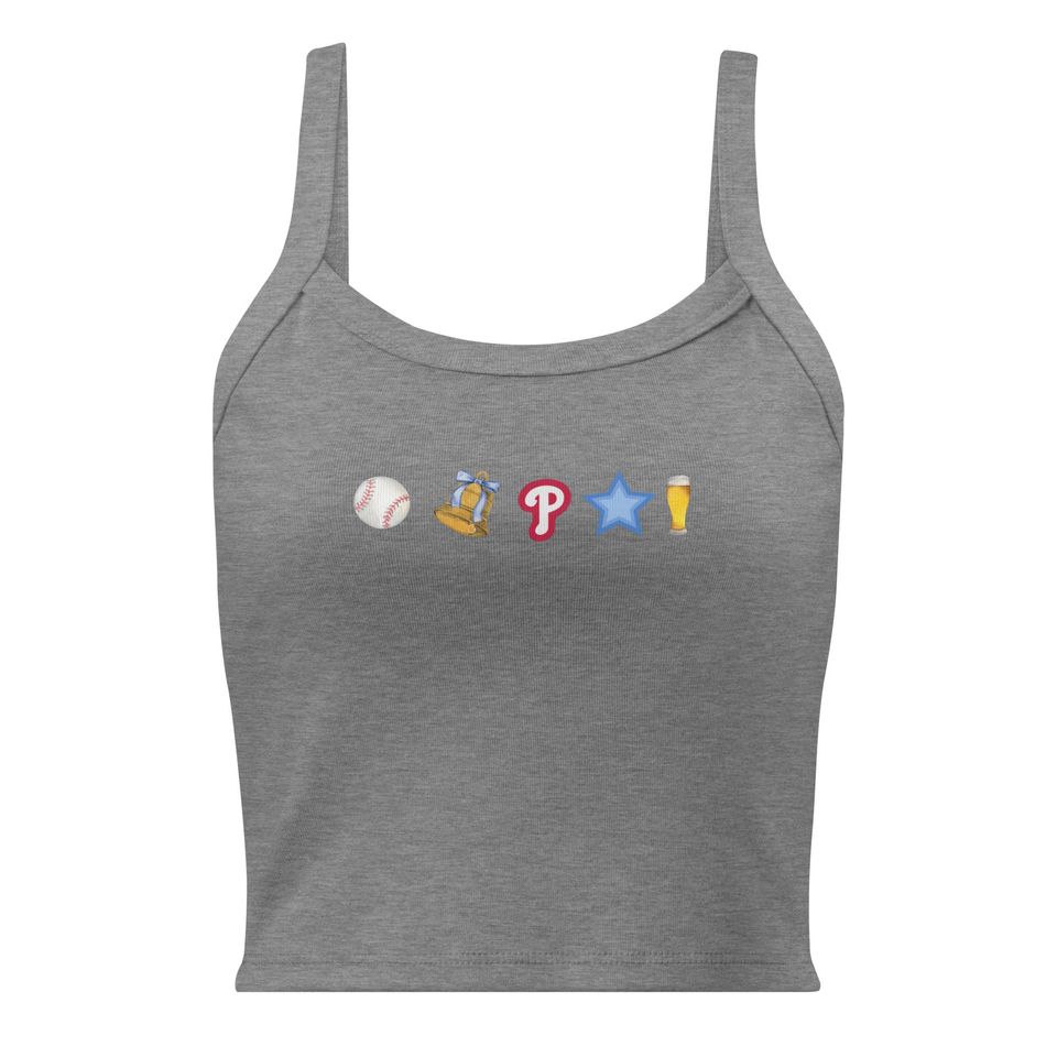 Women's Micro-Rib Spaghetti Strap Tank Top - PHILLY Ball