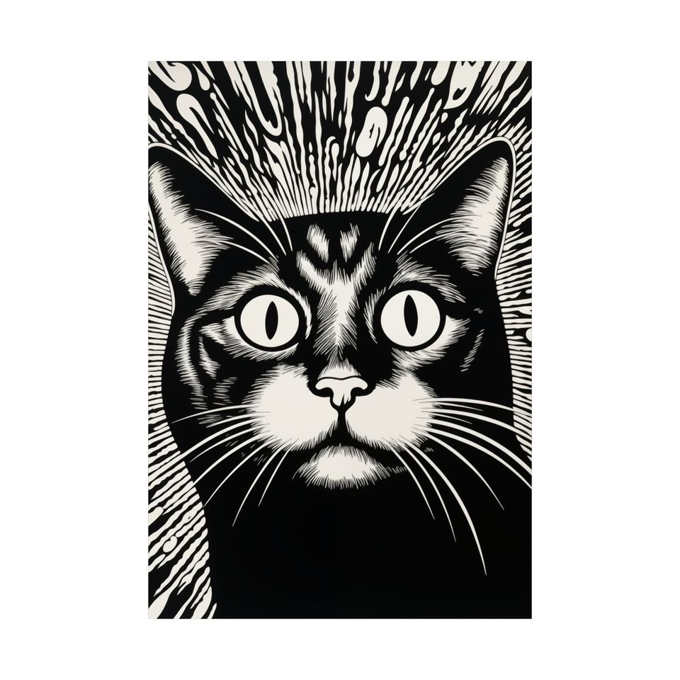 Luminous Cat Vertical Posters