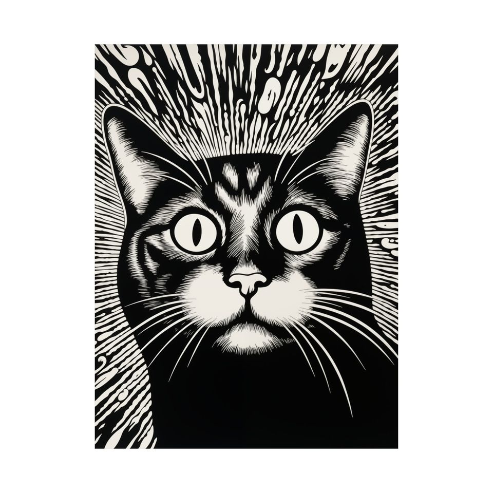 Luminous Cat Vertical Posters