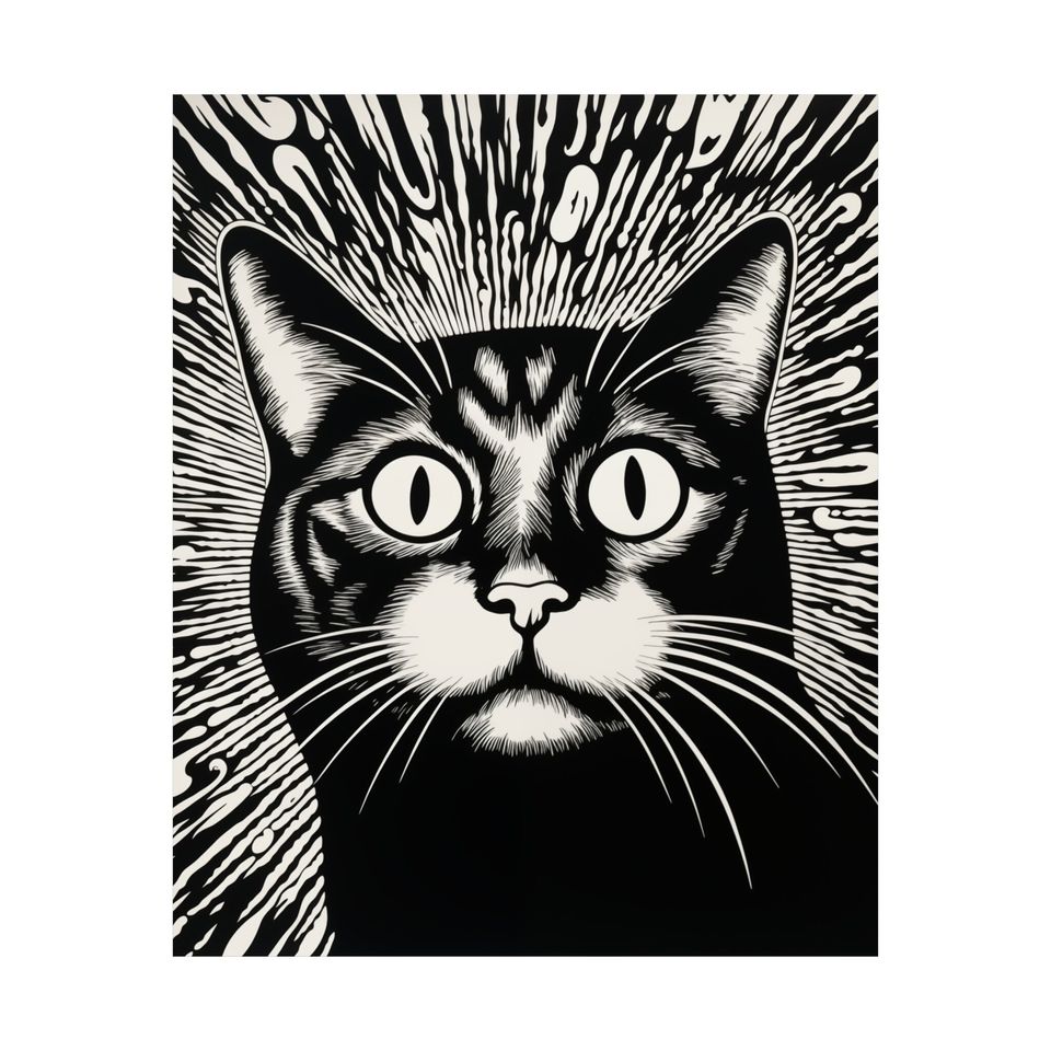 Luminous Cat Vertical Posters