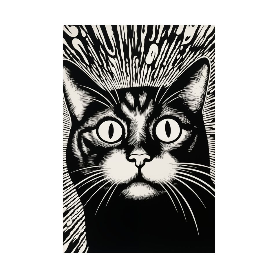 Luminous Cat Vertical Posters
