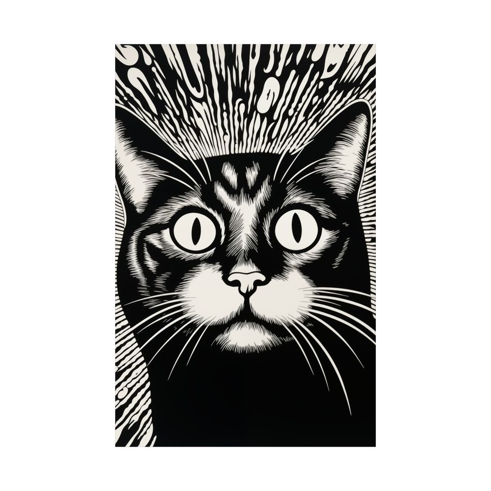 Luminous Cat Vertical Posters