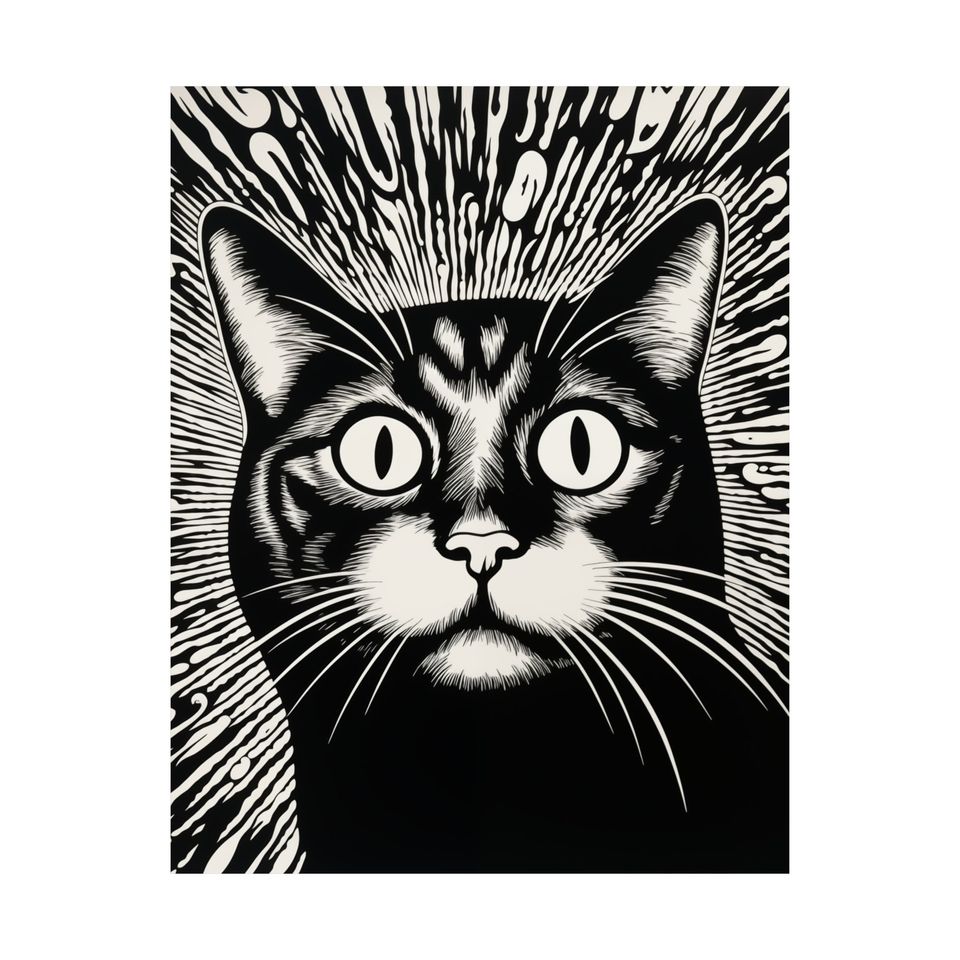 Luminous Cat Vertical Posters