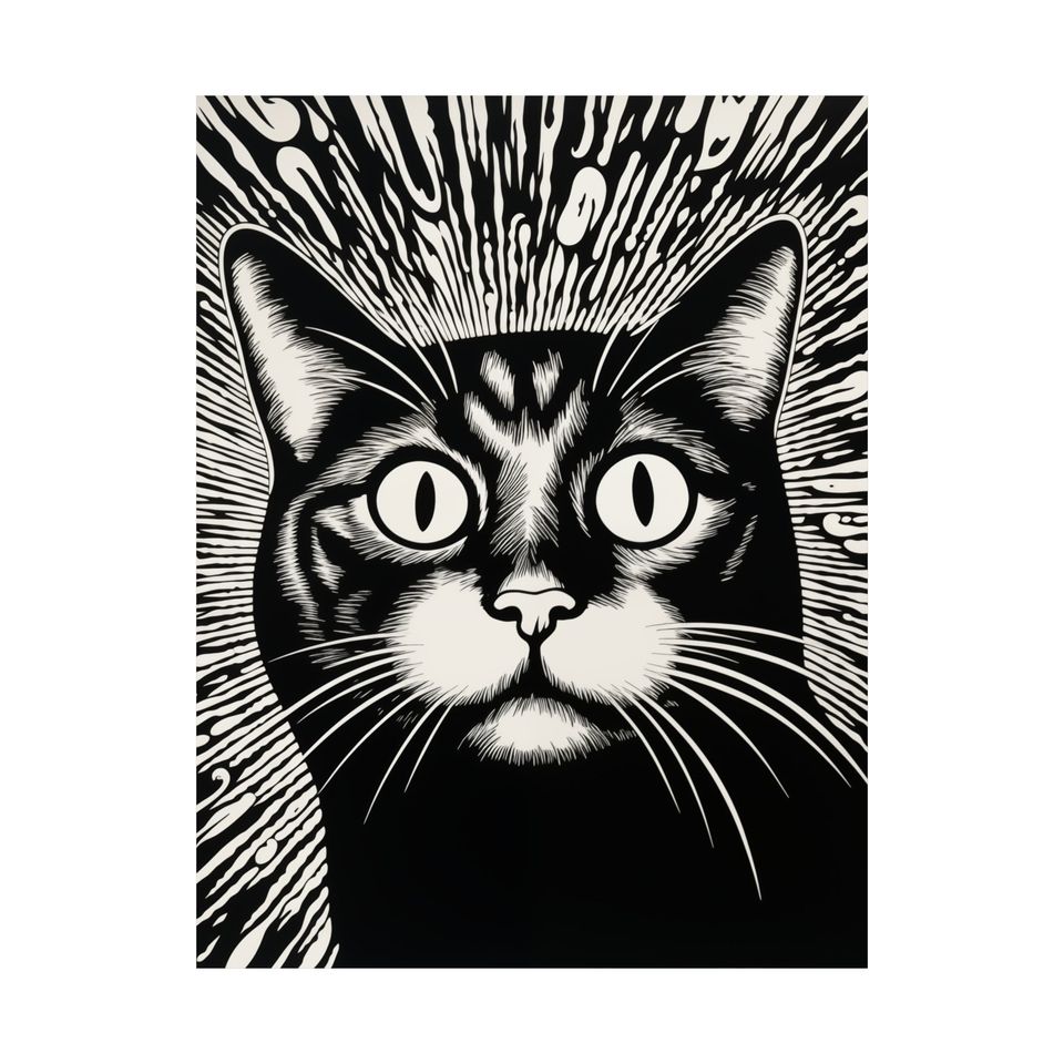 Luminous Cat Vertical Posters
