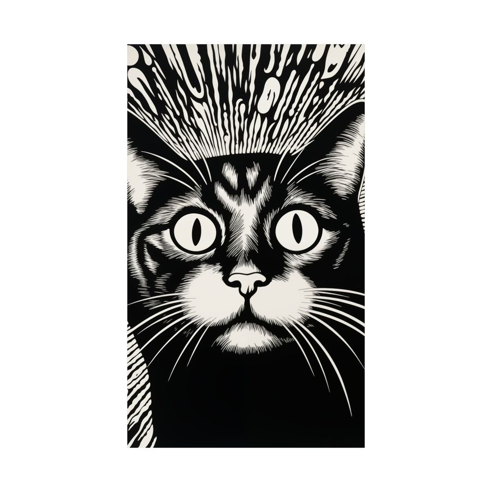 Luminous Cat Vertical Posters