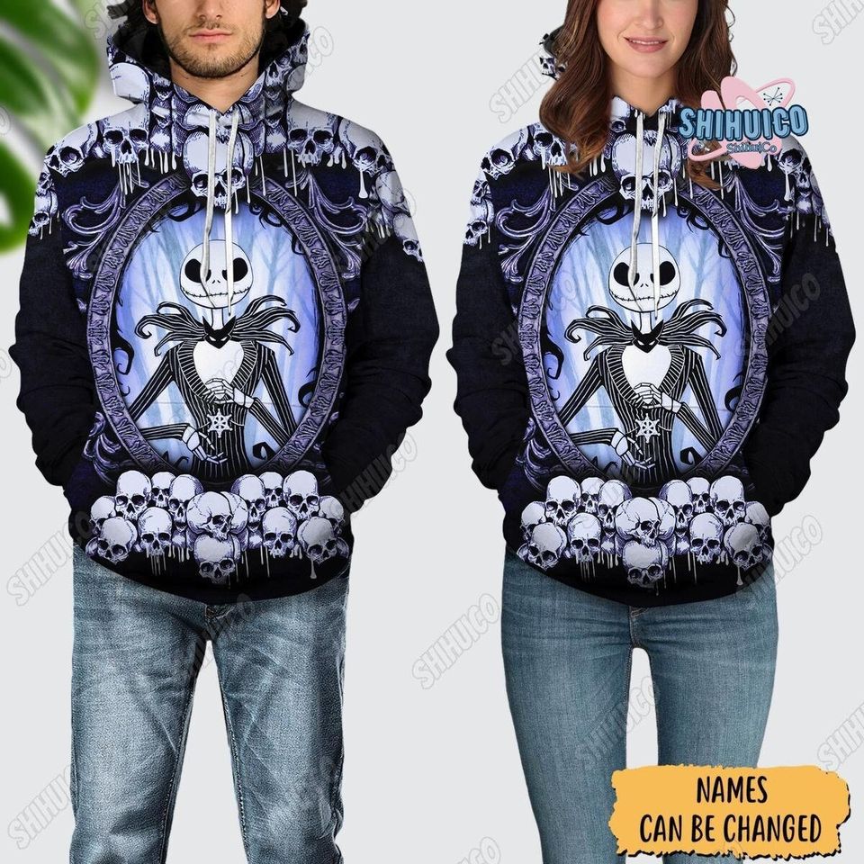 Personalized Jack Skellington 3D Hoodie
