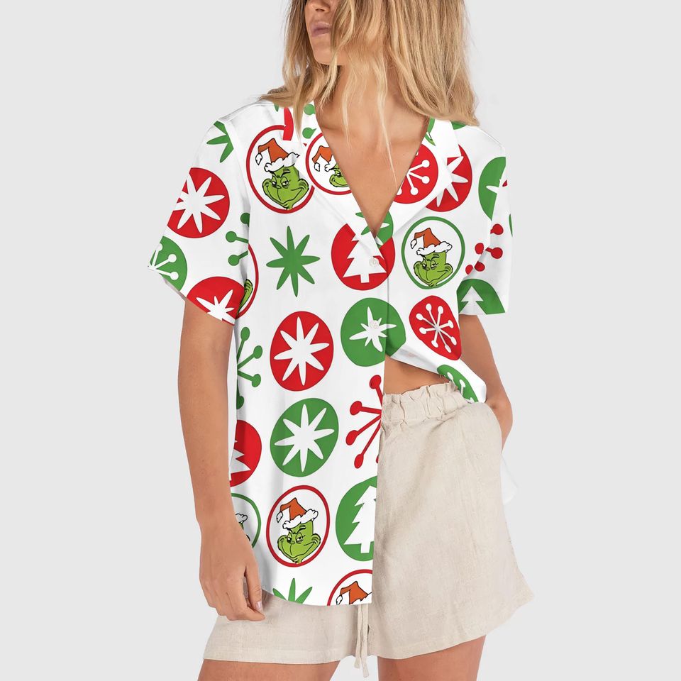 Is This Jolly Enough the funny character Christmas Hawaiian Shirt, Christmas funny character Button Up Shirt, Grin Christmas Gift