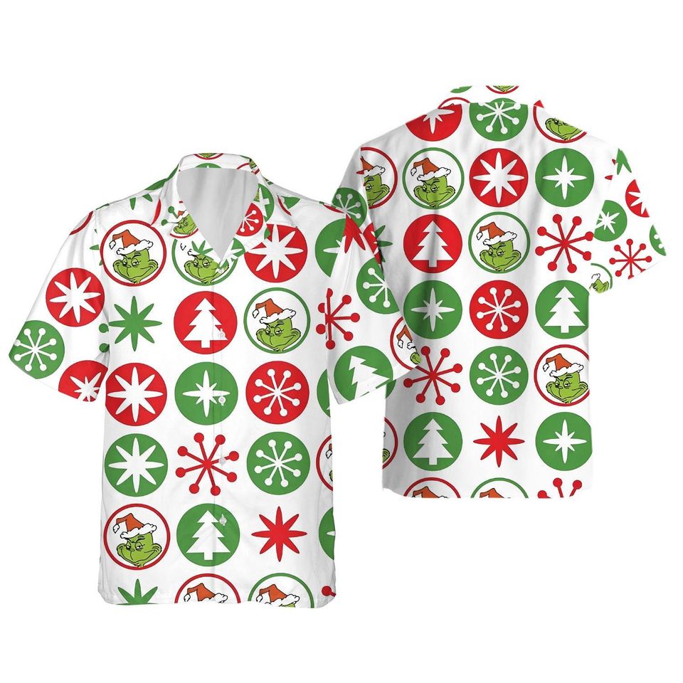 Is This Jolly Enough the funny character Christmas Hawaiian Shirt, Christmas funny character Button Up Shirt, Grin Christmas Gift