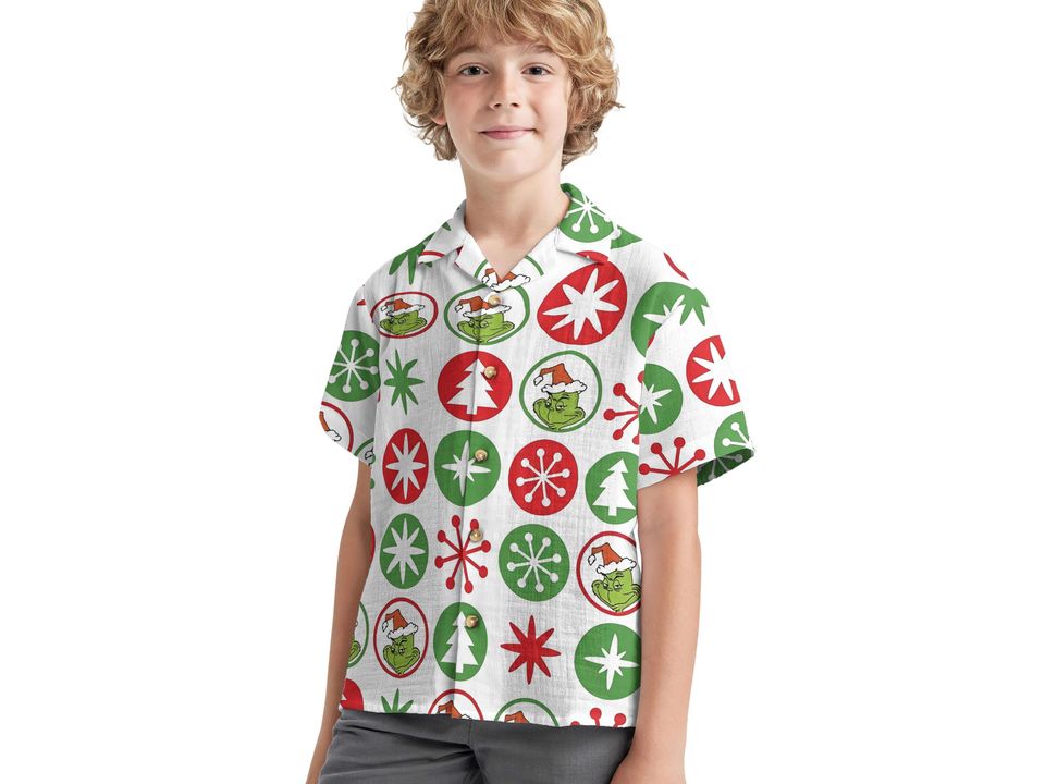 Is This Jolly Enough the funny character Christmas Hawaiian Shirt, Christmas funny character Button Up Shirt, Grin Christmas Gift
