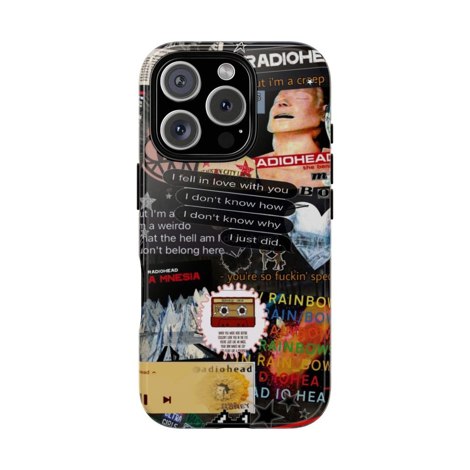 Radiohead Collage Phone Case | Band Sticker Art iPhone Case