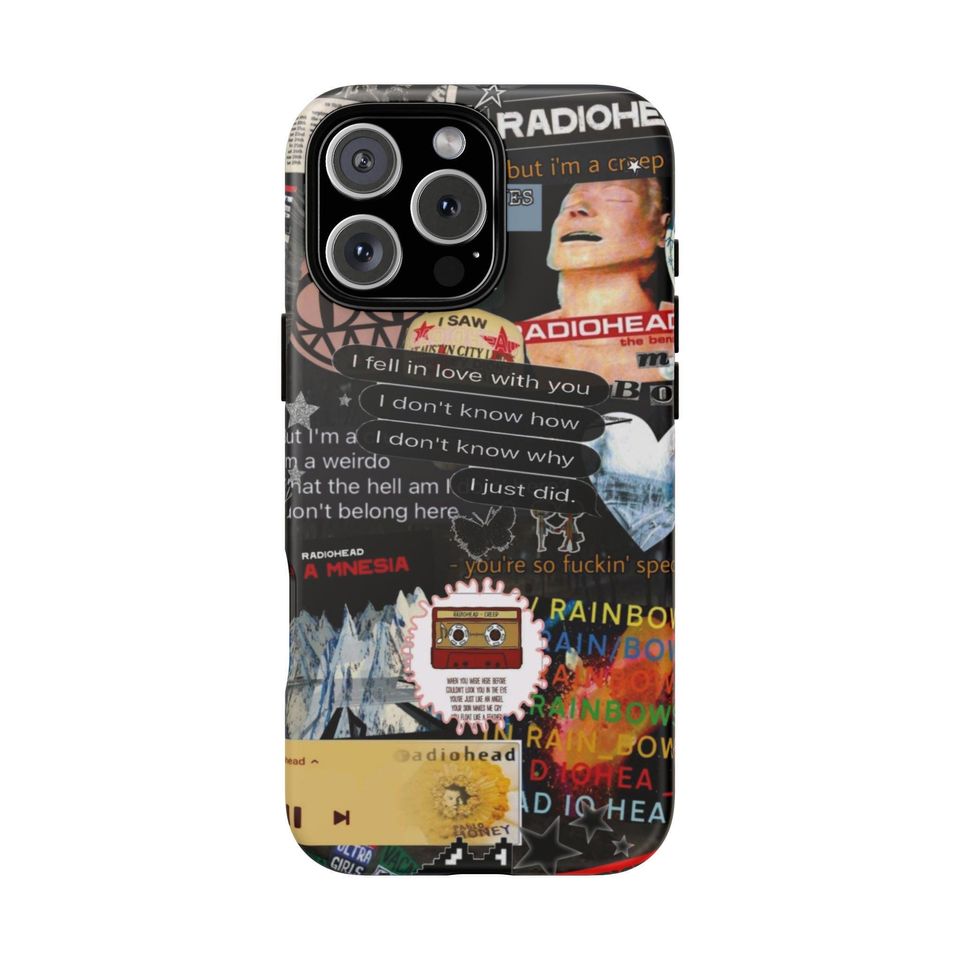 Radiohead Collage Phone Case | Band Sticker Art iPhone Case