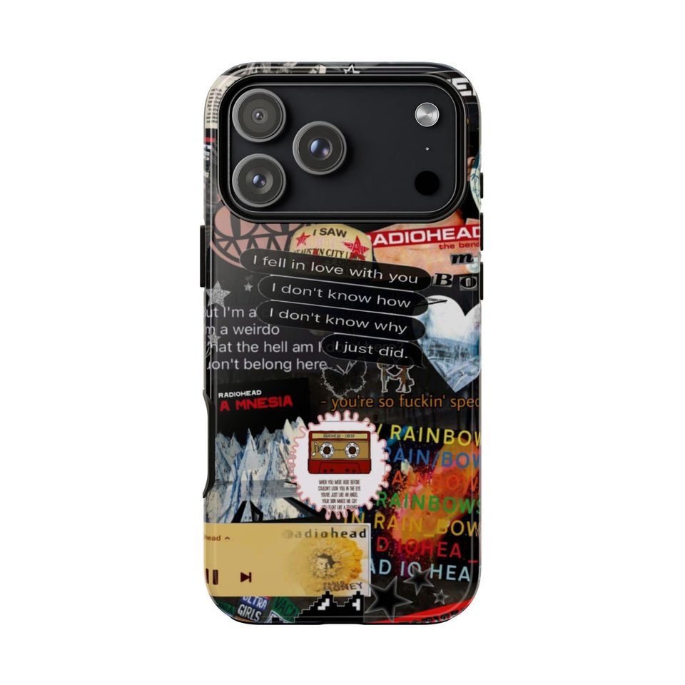 Radiohead Collage Phone Case | Band Sticker Art iPhone Case