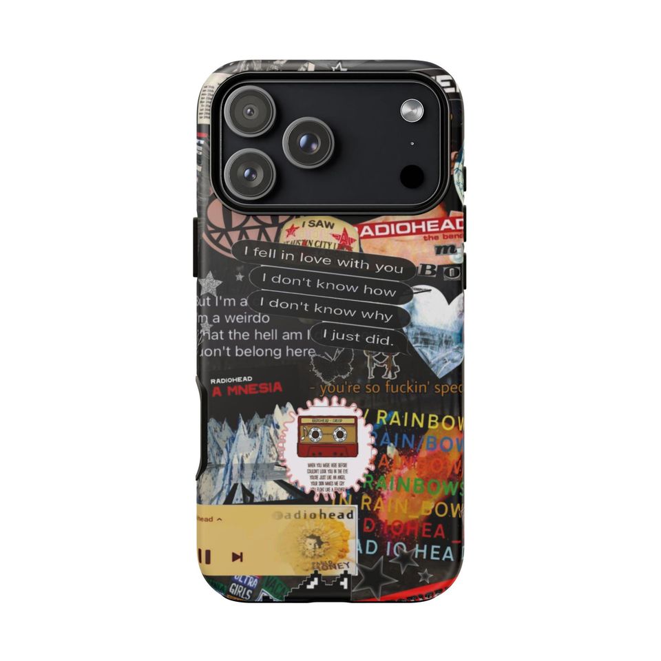 Radiohead Collage Phone Case | Band Sticker Art iPhone Case