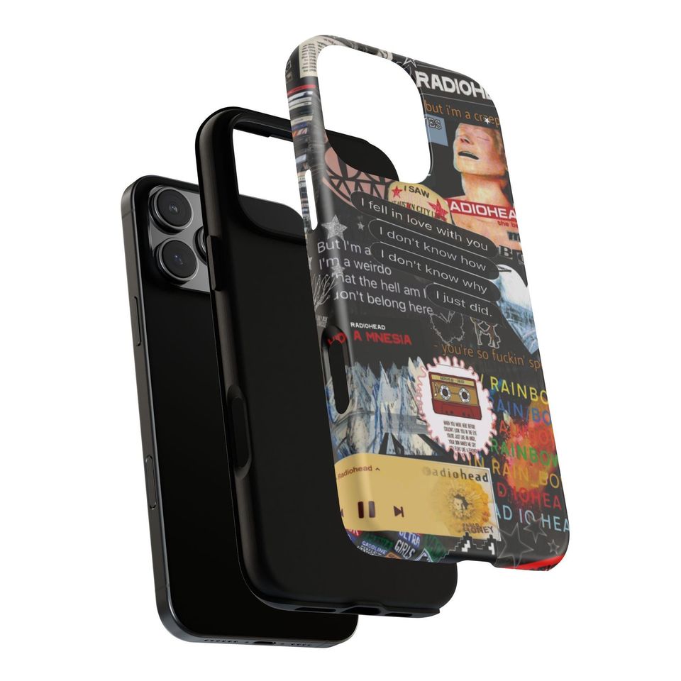 Radiohead Collage Phone Case | Band Sticker Art iPhone Case