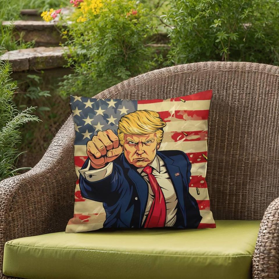 Superhero Trump Throw Pillow | Christmas Pillow | Christmas Decor