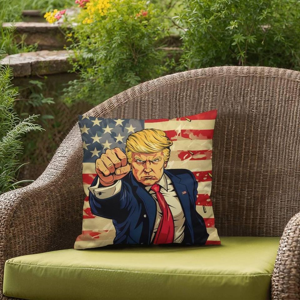 Superhero Trump Throw Pillow | Christmas Pillow | Christmas Decor