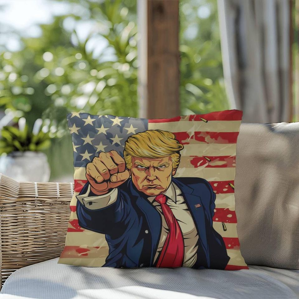 Superhero Trump Throw Pillow | Christmas Pillow | Christmas Decor