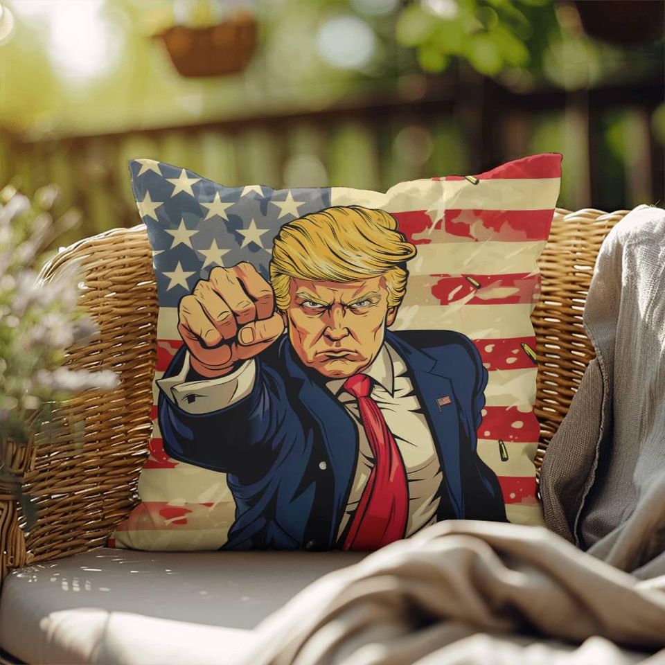 Superhero Trump Throw Pillow | Christmas Pillow | Christmas Decor