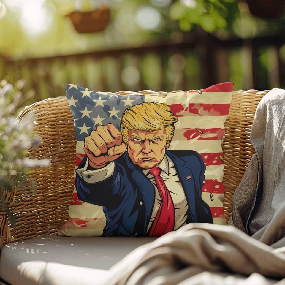 Superhero Trump Throw Pillow | Christmas Pillow | Christmas Decor