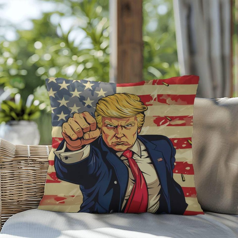 Superhero Trump Throw Pillow | Christmas Pillow | Christmas Decor
