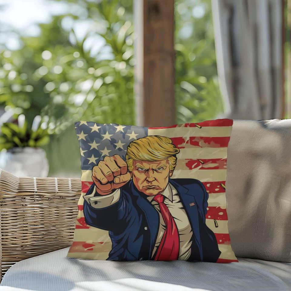 Superhero Trump Throw Pillow | Christmas Pillow | Christmas Decor