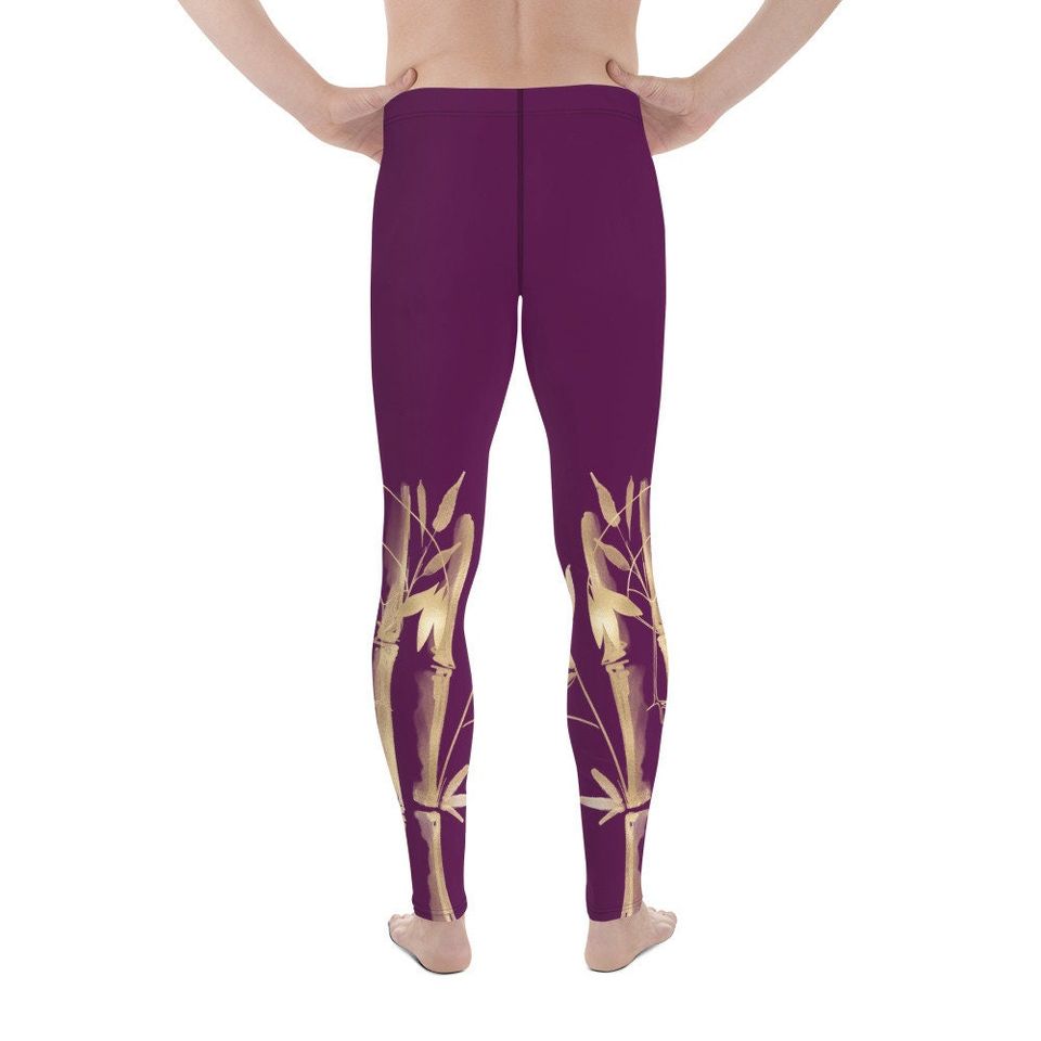 Men's Leggings  Gold Grane, Gold Bamboo Leaf