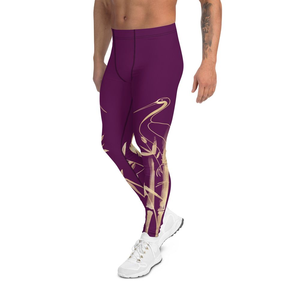 Men's Leggings  Gold Grane, Gold Bamboo Leaf
