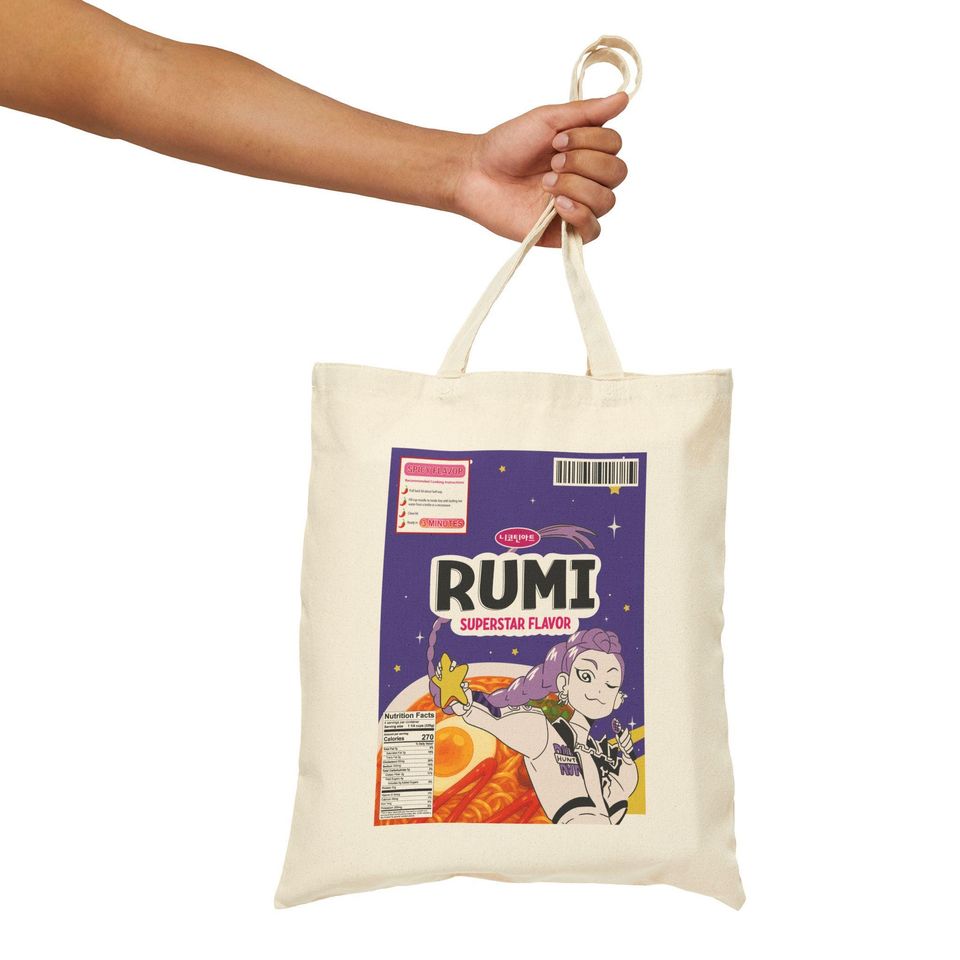 Rumi Ramen Cup Kpop Demon Hunters Inspired Tote Bag