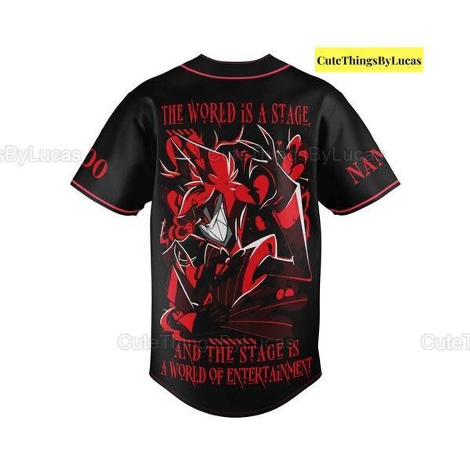 Hazbin Hotel Alastor Baseball Jersey