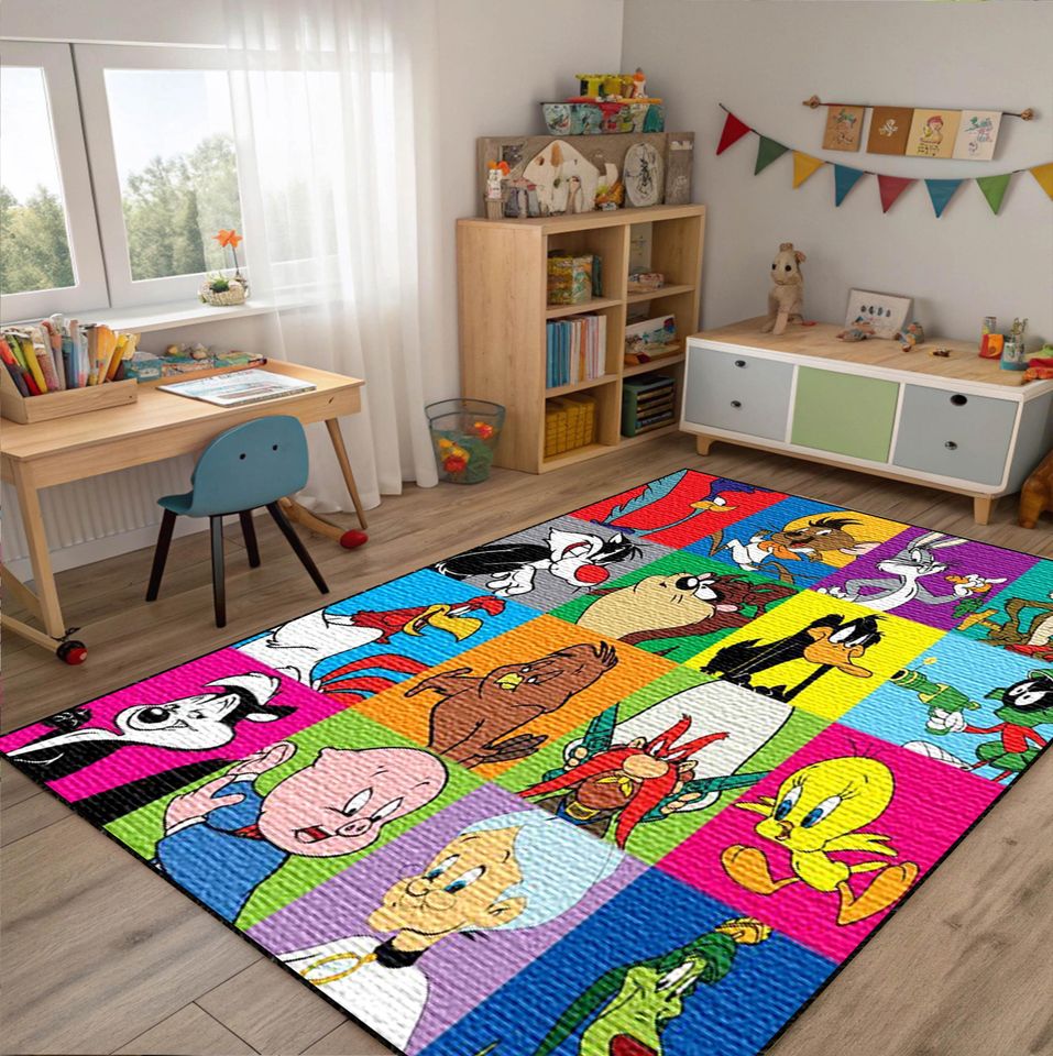 Cartoon Character Rug: Custom Kids Room Nursery Rug, Washable