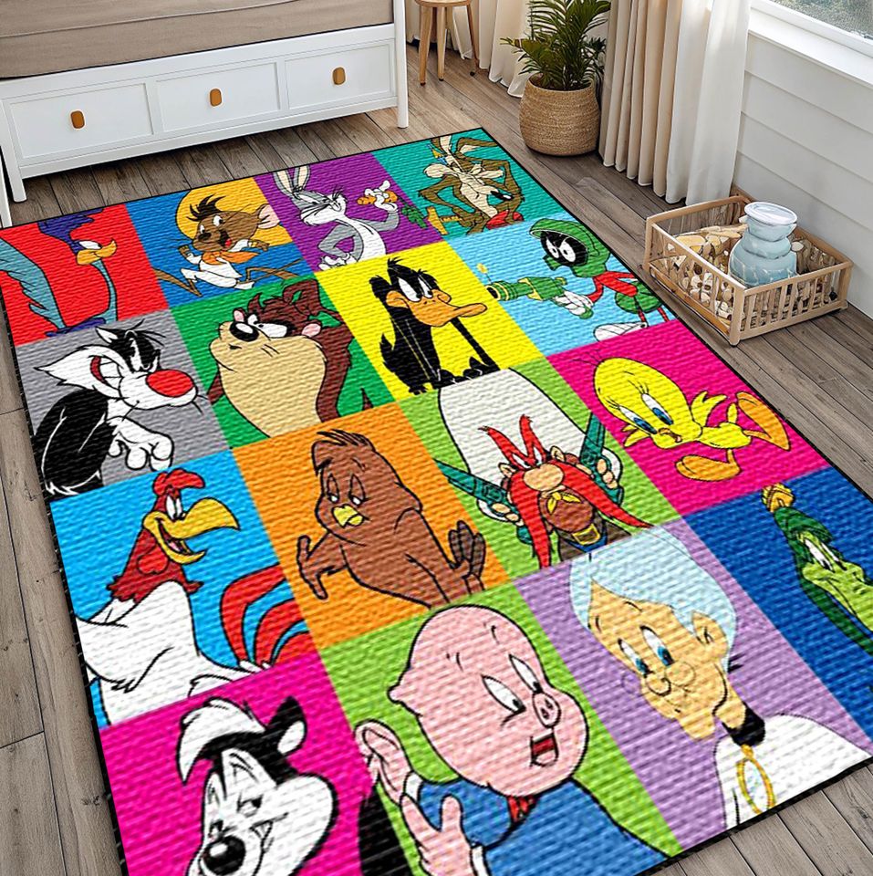 Cartoon Character Rug: Custom Kids Room Nursery Rug, Washable
