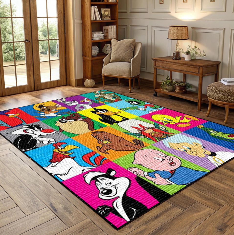 Cartoon Character Rug: Custom Kids Room Nursery Rug, Washable