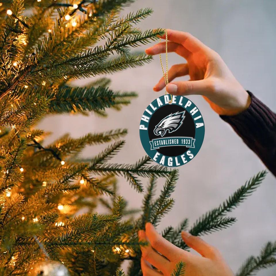 Eagles Ceramic Circle Ornament